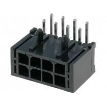 MF30-DHP1-08; Socket; wire-board; male; MF30; 3mm; PIN: 8; THT; PCB snap; 5A; tinned; AMPHENOL