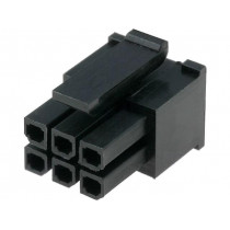MF30-HFD1-06; Plug; wire-board; female; MF30; 3mm; PIN: 6; w/o contacts; for cable; AMPHENOL