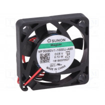 MF30060V1-1000U-A99; Fan: DC; axial; 5VDC; 30x30x6mm; 8.28m3/h; 23.6dBA; Vapo; 9100rpm; SUNON MF30060V1-1000U-A99; Fan: DC; axial; 5VDC; 30x30x6mm; 8.28m3/h; 23.6dBA; Vapo; 9100rpm; SUNON