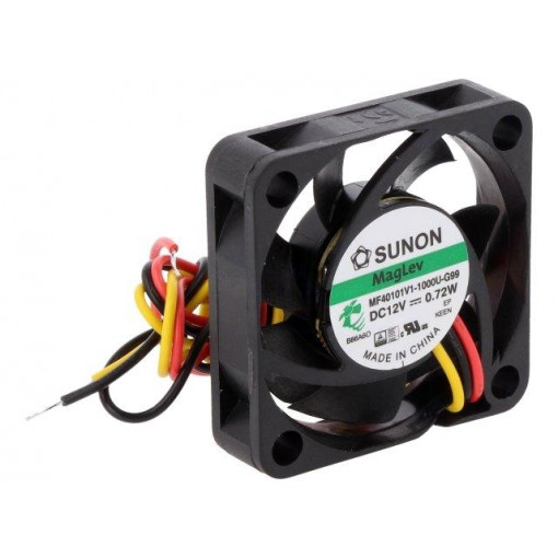 MF40101V1-1000U-G99; Fan: DC; axial; 12VDC; 40x40x10mm; 13.52m3/h; 27.3dBA; Vapo; 7000rpm; SUNON