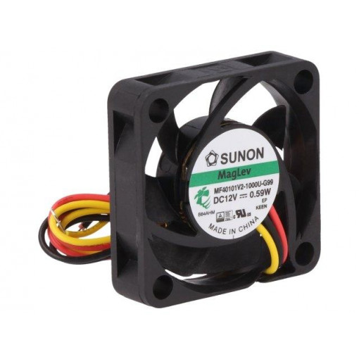 MF40101V2-1000U-G99; Fan: DC; axial; 12VDC; 40x40x10mm; 11.89m3/h; 20.6dBA; Vapo; 5800rpm; SUNON
