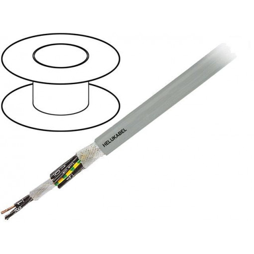 22514; Wire: control cable; MULTIFLEX 512®-PUR; 4G0,75mm2; PUR; grey; HELUKABEL
