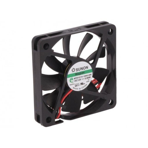 MF60101V2-1000U-A99; Fan: DC; axial; 12VDC; 60x60x10mm; 24.17m3/h; 25dBA; Vapo; 3500rpm; SUNON