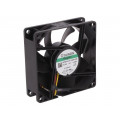 MF80251V3-1000U-G99; Fan: DC; axial; 12VDC; 80x80x25mm; 55.77m3/h; 28dBA; Vapo; 2600rpm; SUNON