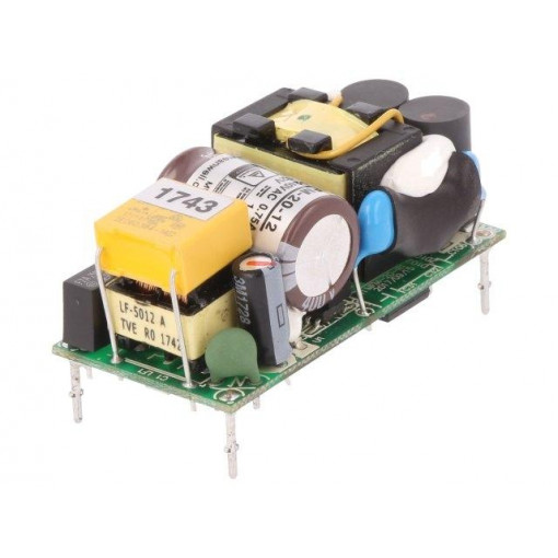 MFM-20-12; Power supply: switched-mode; open; 20W; 49x23.8x23mm; 12VDC; 1.8A; MEAN WELL