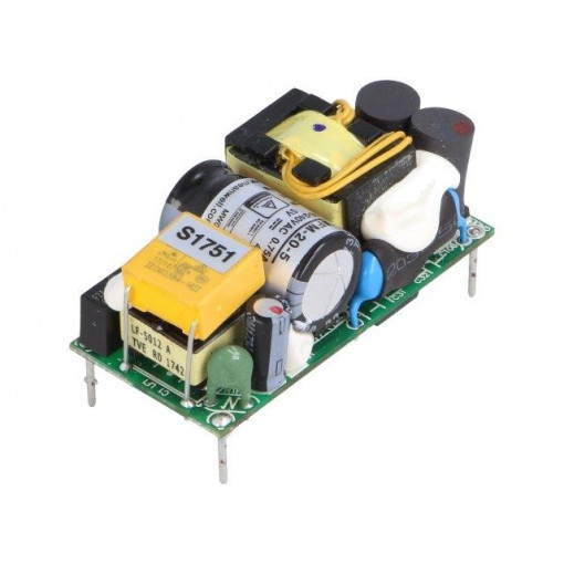 MFM-20-5; Power supply: switched-mode; open; 20W; 49x23.8x23mm; 5VDC; 4A; MEAN WELL