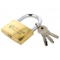 24263; Padlock; hardened shackle; Kind: shackle; Equipment: 3 keys; 63mm; MEGA