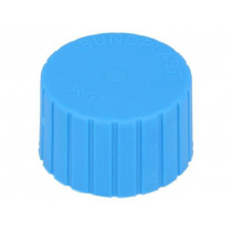40030-02; Cap; Body: blue; Øint: 33.2mm; H: 23.1mm; Mounting: push-in; SUNDPLAST