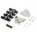 MHD45PK15-DB15PK; D-Sub; PIN: 15; plug; male; angled 45°; soldering; for cable; MH CONNECTORS MHD45PK15-DB15PK; D-Sub; PIN: 15; plug; male; angled 45°; soldering; for cable; MH CONNECTORS