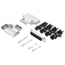 MHD45PK25-DB25PK; D-Sub; PIN: 25; plug; male; angled 45°; soldering; for cable; MH CONNECTORS