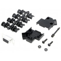 MHD45PPK9-DB9S-K; D-Sub; PIN: 9; plug; female; angled 45°; soldering; for cable; MH CONNECTORS