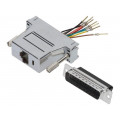 MHDA25-PMJ8-M-K-RC; Transition: adapter; RJ45 socket,D-Sub 25pin male; MH CONNECTORS