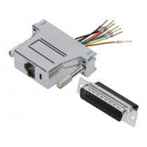 MHDA25-PMJ8-M-K-RC; Transition: adapter; RJ45 socket,D-Sub 25pin male; MH CONNECTORS