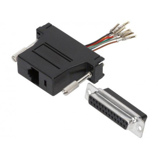 MHDA25-SMJ8-K-RC; Transition: adapter; RJ45 socket,D-Sub 25pin female; MH CONNECTORS