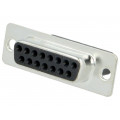 MHDBC15SS; D-Sub; PIN: 15; plug; female; for cable; Type: w/o contacts; 3A; 250V; MH CONNECTORS