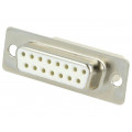 MHDBC15SS-NW; D-Sub; PIN: 15; plug; female; for cable; Type: w/o contacts; 3A; 250V; MH CONNECTORS