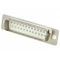 MHDBC25SP-NW; D-Sub; PIN: 25; plug; male; for cable; Type: w/o contacts; 3A; 250V; MH CONNECTORS