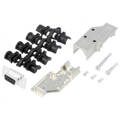 MHDCMR9-DM9S-K; D-Sub; PIN: 9; plug; female; angled 90°; soldering; for cable; MH CONNECTORS