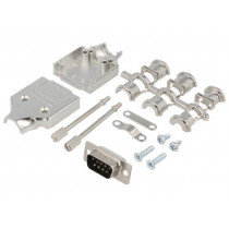 6355-0005-01; D-Sub; PIN: 9; plug; male; straight; soldering; for cable; black; ENCITECH 6355-0005-01; D-Sub; PIN: 9; plug; male; straight; soldering; for cable; black; ENCITECH