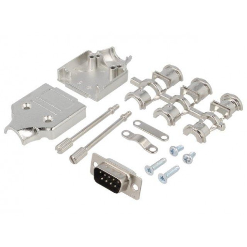 6355-0005-01; D-Sub; PIN: 9; plug; male; straight; soldering; for cable; black; ENCITECH 6355-0005-01; D-Sub; PIN: 9; plug; male; straight; soldering; for cable; black; ENCITECH