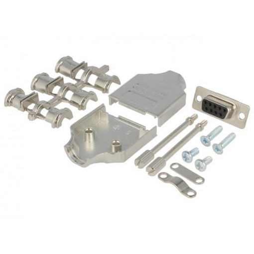 6355-0005-11; D-Sub; PIN: 9; plug; female; straight; soldering; for cable; black; ENCITECH 6355-0005-11; D-Sub; PIN: 9; plug; female; straight; soldering; for cable; black; ENCITECH