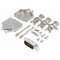 6355-0006-02; D-Sub; PIN: 15; plug; male; straight; soldering; for cable; black; ENCITECH 6355-0006-02; D-Sub; PIN: 15; plug; male; straight; soldering; for cable; black; ENCITECH