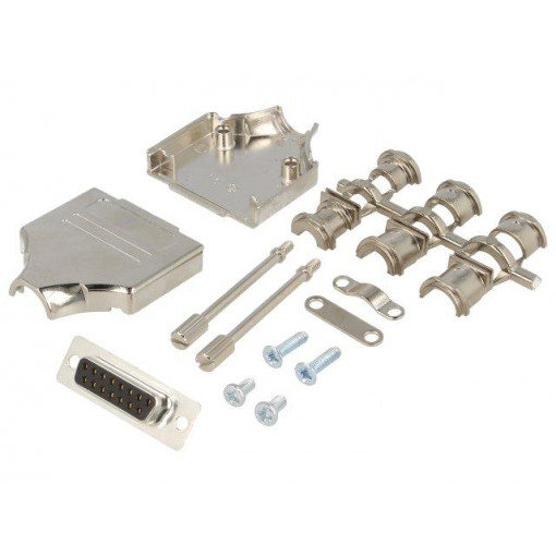 6355-0006-12; D-Sub; PIN: 15; plug; female; straight; soldering; for cable; black; ENCITECH 6355-0006-12; D-Sub; PIN: 15; plug; female; straight; soldering; for cable; black; ENCITECH