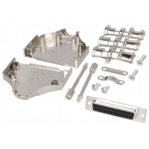 6355-0005-13; D-Sub; PIN: 25; plug; female; straight; soldering; for cable; black; ENCITECH 6355-0005-13; D-Sub; PIN: 25; plug; female; straight; soldering; for cable; black; ENCITECH
