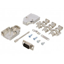6355-0007-01; D-Sub; PIN: 9; plug; male; angled; soldering; for cable; black; ENCITECH 6355-0007-01; D-Sub; PIN: 9; plug; male; angled; soldering; for cable; black; ENCITECH