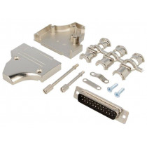 6355-0007-03; D-Sub; PIN: 25; plug; male; angled; soldering; for cable; black; ENCITECH 6355-0007-03; D-Sub; PIN: 25; plug; male; angled; soldering; for cable; black; ENCITECH