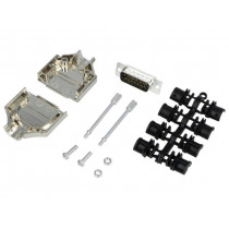 MHDTPK15-DB15P-K; D-Sub; PIN: 15; plug; male; straight; soldering; for cable; MH CONNECTORS