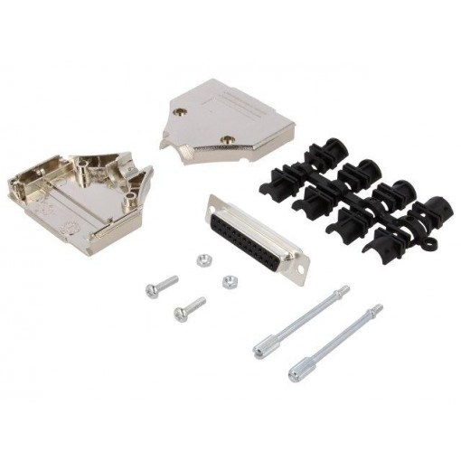 MHDTPK25-DB25S-K; D-Sub; PIN: 25; plug; female; straight; soldering; for cable; MH CONNECTORS