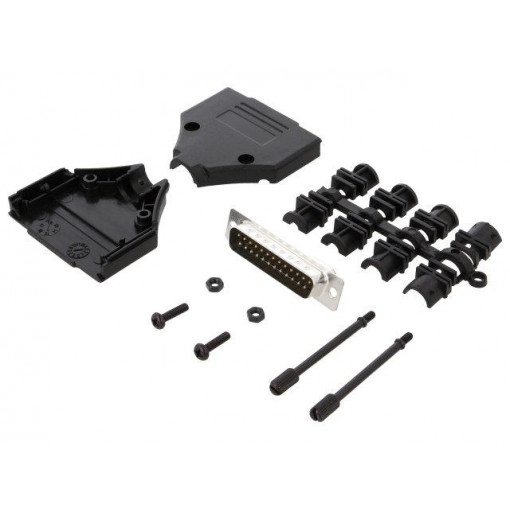 MHDTPPK25-DB25PK; D-Sub; PIN: 25; plug; male; straight; soldering; for cable; MH CONNECTORS