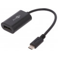 38530; Adapter MHL; USB 3.0; DisplayPort socket,USB C plug; 0.2m; black; Goobay