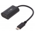 38531; Adapter MHL; USB 3.0; D-Sub 15pin HD socket,USB C plug; 0.2m; Goobay