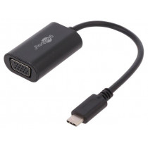 38531; Adapter MHL; USB 3.0; D-Sub 15pin HD socket,USB C plug; 0.2m; Goobay