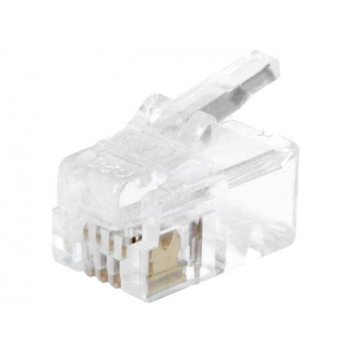 MHRJ114P4CR; Plug; RJ11; PIN: 4; Layout: 4p4c; IDC,crimped; for cable; MH CONNECTORS