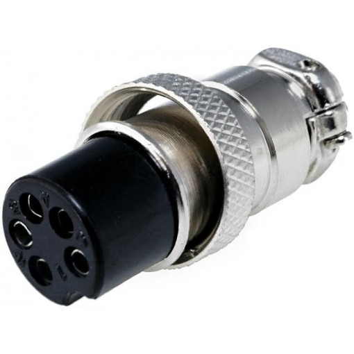 ; Plug; microphone; female; PIN: 5; for cable; straight; 