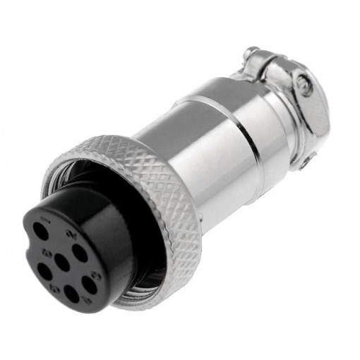 ; Plug; microphone; female; PIN: 6; for cable; straight; 