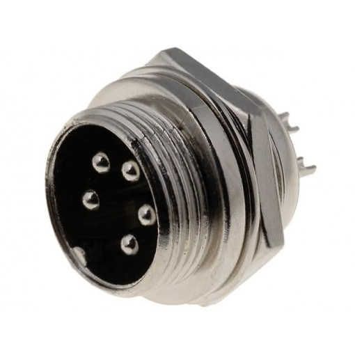 ; Socket; microphone; male; PIN: 5; for panel mounting; 