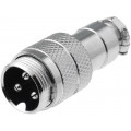 MIC343; Plug; microphone; male; PIN: 3; for cable; straight; NINIGI