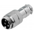 MIC344; Plug; microphone; male; PIN: 4; for cable; straight; NINIGI