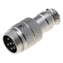 MIC346; Plug; microphone; male; PIN: 6; for cable; straight; NINIGI