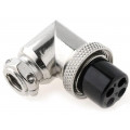 MIC354; Plug; microphone; female; PIN: 4; for cable; angled 90°; NINIGI