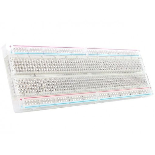 BREADBOARD CLEAR SELF-ADHESIVE 830 POINT; Breadboard prototype expansion board; Board: solderless; MIKROELEKTRONIKA