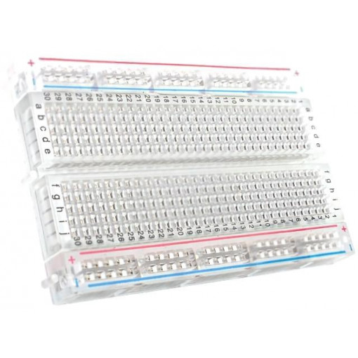 BREADBOARD CLEAR SELF-ADHESIVE 400 POINT; Breadboard prototype expansion board; Board: solderless; MIKROELEKTRONIKA