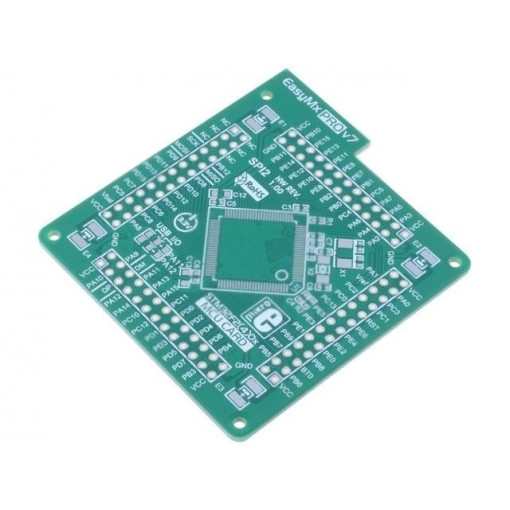 EASYMX PRO V7 STM32 EMPTY MCUCARD HP; Multiadapter; Plug-In-Module board HP 100pin TQFP; MIKROELEKTRONIKA