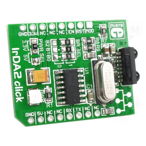 IRDA2 CLICK; Click board; IR transmitter,IR receiver; IrDA,UART; 3.3/5VDC; MIKROELEKTRONIKA