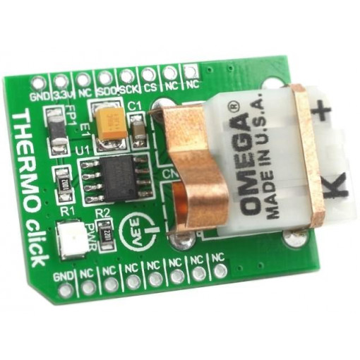THERMO CLICK; Click board; thermocouple; SPI; MAX31855K; mikroBUS connector; MIKROELEKTRONIKA