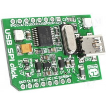 USB SPI CLICK; Click board; interface; SPI,USB; MCP2210; mikroBUS connector; MIKROELEKTRONIKA